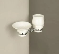 Edwards & Co Porcelain Soap Dish Tumbler & Holder | OFB