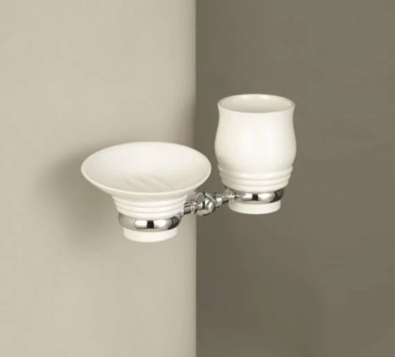 Edwards & Co Porcelain Soap Dish Tumbler & Holder | OFB 1 Edwards & Co Porcelain Soap Dish Tumbler & Holder | OFB