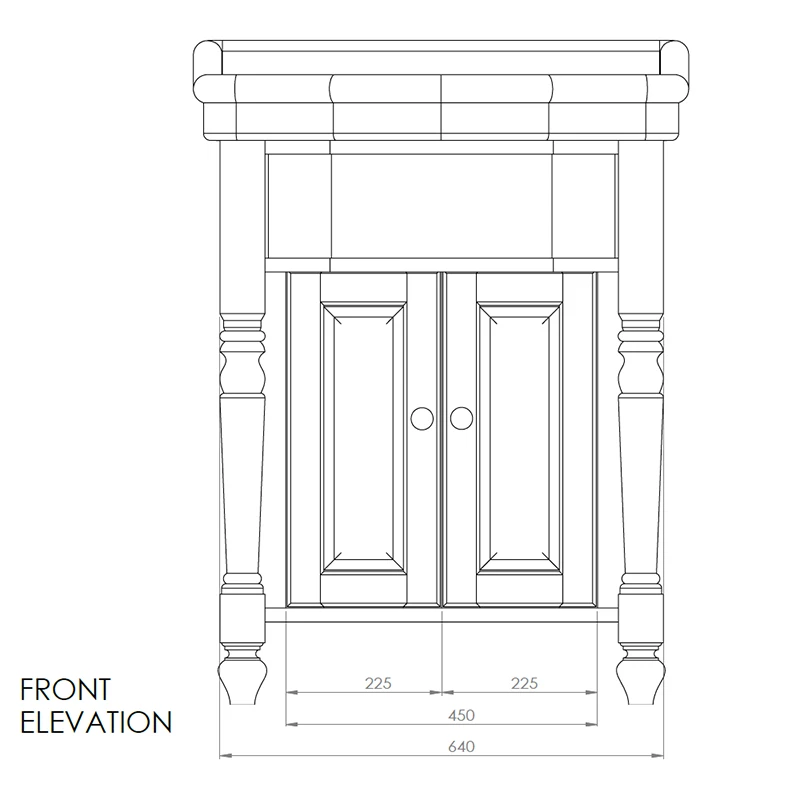 Foresters Period Oak Cabinet & 72cm Basin | Old Fashioned Bathrooms 2 Foresters Period Oak Cabinet & 72cm Basin | Old Fashioned Bathrooms - Image 2