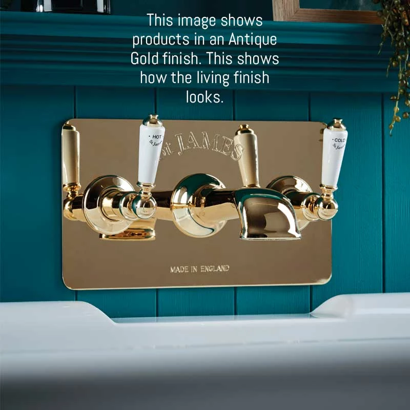 St James Antique Gold Hand Shower On Slider Rail 2 St James Antique Gold Hand Shower On Slider Rail - Image 2