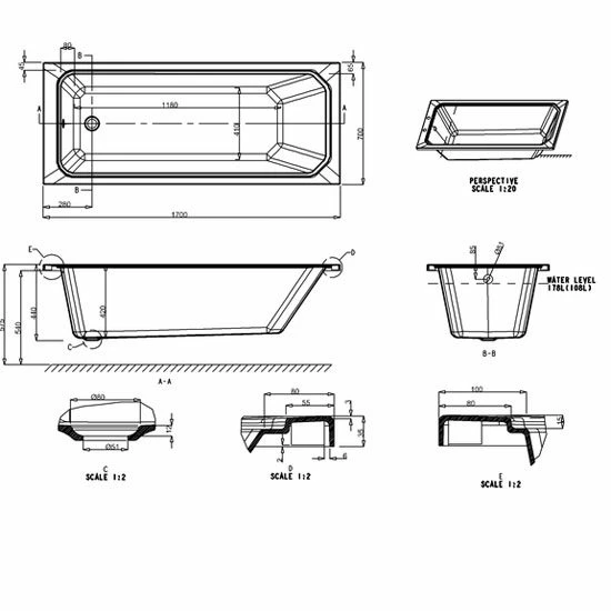 Arundel Cleargreen Bath By Burlington | Old Fashioned Bathrooms 2 Arundel Cleargreen Bath By Burlington | Old Fashioned Bathrooms - Image 2