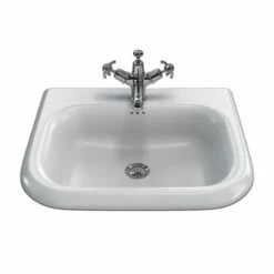 Small Roll Top Basin | Stainless Steel | Old Fashioned Bathrooms -Old Fashioned Bathrooms Sales Basin 550 recessed