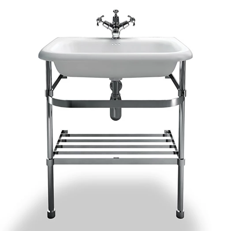 Medium Roll Top Basin & Stand | Steel | Old Fashioned Bathrooms 2 Medium Roll Top Basin & Stand | Steel | Old Fashioned Bathrooms - Image 2