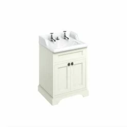 Burlington Freestanding Vanity Unit With Doors And Overflow Basin -Old Fashioned Bathrooms Sales Burlington Freestanding 65 Vanity Unit with doors and Classic Basin Invisible Waste 1