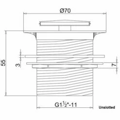Burlington 'Click-clack' Basin Waste Slotted/unslotted | OFB 5 Burlington 'Click-clack' Basin Waste Slotted/unslotted | OFB -Old Fashioned Bathrooms Sales Click clack bath waste unslotted