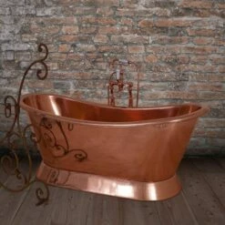 Hurlingham Bateau Copper Bath - Copper Exterior & Copper Interior | OFB