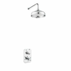 Ferrada Concealed Thermostatic Shower Valve With Wall Overhead Kit | OFB