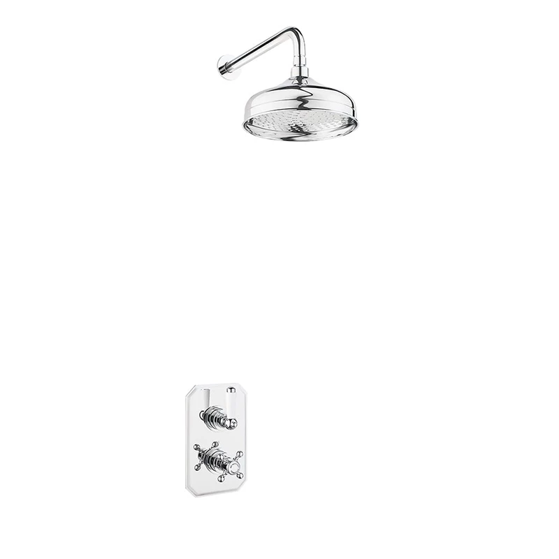 Ferrada Concealed Thermostatic Shower Valve With Wall Overhead Kit | OFB 1 Ferrada Concealed Thermostatic Shower Valve With Wall Overhead Kit | OFB