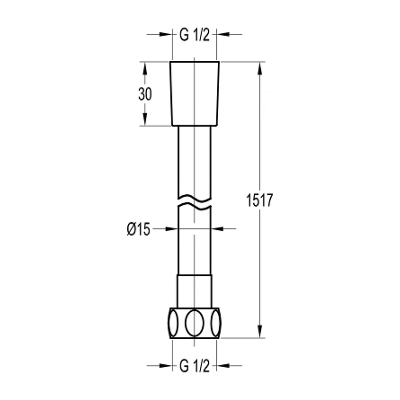 Liberty 1.5m Smooth Hose By Old Fashioned Bathrooms 2 Liberty 1.5m Smooth Hose By Old Fashioned Bathrooms - Image 2