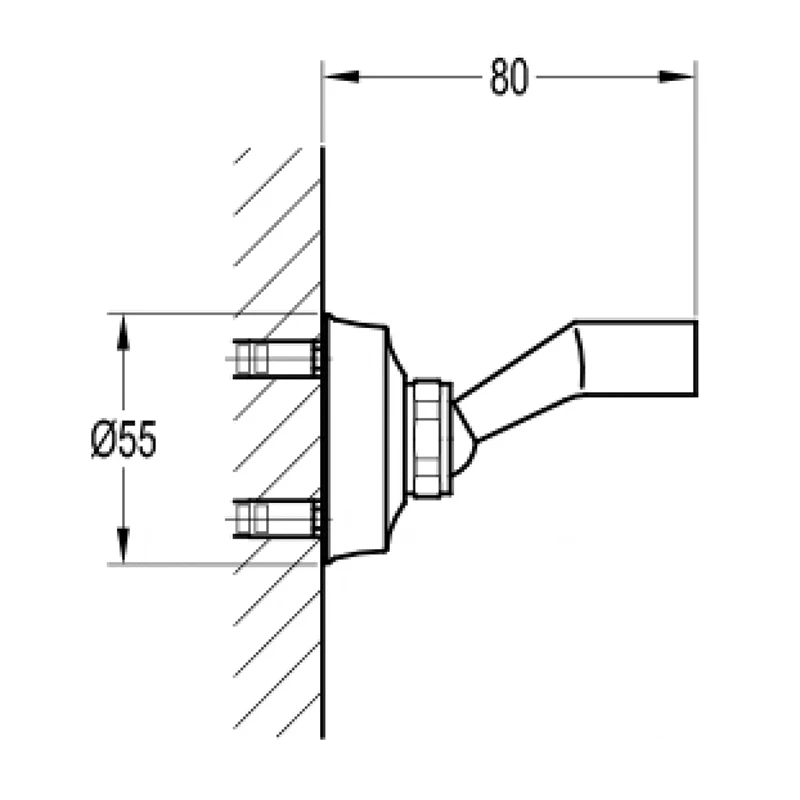 Liberty Brass Hand Set Holder By Old Fashioned Bathrooms 2 Liberty Brass Hand Set Holder By Old Fashioned Bathrooms - Image 2