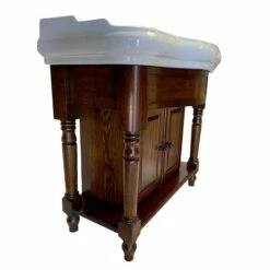 Foresters 100cm Period Basin & Oak Cabinet | Old Fashioned Bathrooms -Old Fashioned Bathrooms Sales Foresters Bow Fronted Cabinet 33