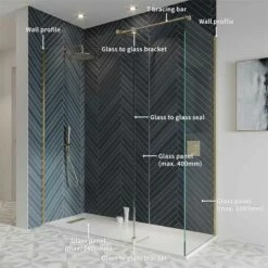 Crosswater 'Gallery 10' Corner With Fixed Deflector (T-Bracing Bar) | Suffolk 5 Crosswater 'Gallery 10' Corner With Fixed Deflector (T-Bracing Bar) | Suffolk -Old Fashioned Bathrooms Sales Gallery 10 Corner with Fixed Deflector T Bracing Bar 2