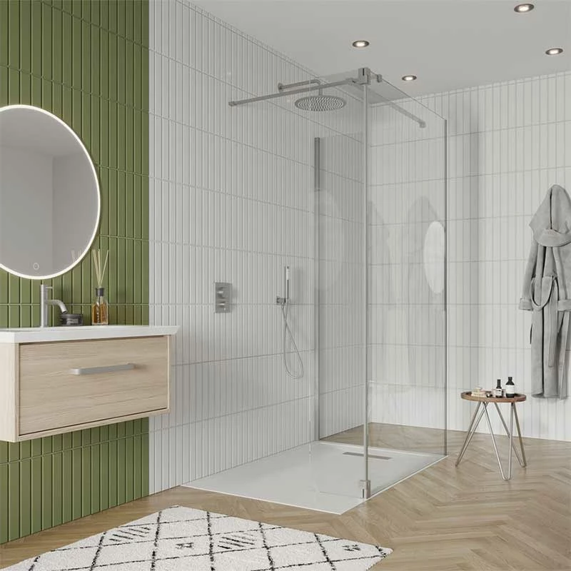 Crosswater 'Gallery 10' Glass Corner With Hinged Deflector | Suffolk 1 Crosswater 'Gallery 10' Glass Corner With Hinged Deflector | Suffolk