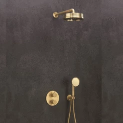 MPRO Industrial Shower Head 8" By Old Fashioned Bathrooms 5 MPRO Industrial Shower Head 8" By Old Fashioned Bathrooms -Old Fashioned Bathrooms Sales MPRO Industrial 2 Outlet Shower Valve with Shower Rose on Wall Arm and Handshower on Wall Bracket