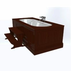 Windsor Panelled Bath Available In Mahogany, Oak, Walnut | OFB