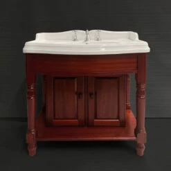 Old England Suffolk Console Basin With Curved Front Vanity Unit