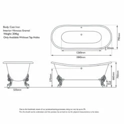 Cast Iron Orford Raised Double Ended Bath | Old Fashioned Bathrooms 11 Cast Iron Orford Raised Double Ended Bath | Old Fashioned Bathrooms -Old Fashioned Bathrooms Sales Orford Cast Iron Bath Dimensions