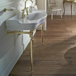 Palladio 100cm Console Basin On Metal Wash Stand | OFB -Old Fashioned Bathrooms Sales Palladio100cmConsoleBasinMetalWashStand