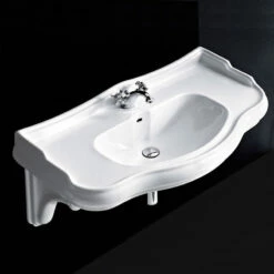 Retro 100cm Console Basin On Ceramic Brackets | OFB