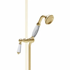 St James - 'Kit 2' Antique Gold Exposed Shower | Shop Here -Old Fashioned Bathrooms Sales St James Handshower with slider hose