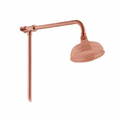 St James Copper 18mm Shower Arm & Rail | Old Fashioned Bathrooms