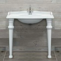 105cm Console Basin And 2 Ceramic Legs, Luxury Basins