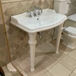 Old England Suffolk, 90cm Console Basin And Ceramic Legs | OFB -Old Fashioned Bathrooms Sales Suffolk 90cm Console Basin on Legs