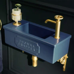Thomas Crapper Bentham Cloakroom Basin - 3 Finishes Available | Old Fashioned Bathrooms -Old Fashioned Bathrooms Sales Thomas Crapper Bentham Basin Blue