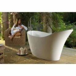 Victoria + Albert Amalfi Bath - Slipper 1632mm | OFB -Old Fashioned Bathrooms Sales Victoria Albert Amalfi Freestanding Modern Roll Top Bath Image5