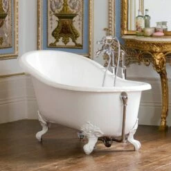 Victoria + Albert Shropshire Bath - Slipper 1537mm | Old Fashioned Bathrooms -Old Fashioned Bathrooms Sales Victoria Albert Shropshire Freestanding Traditional Roll Top Bath Image2