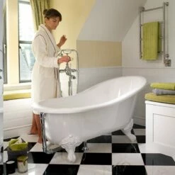 Victoria + Albert Shropshire Bath - Slipper 1537mm | Old Fashioned Bathrooms -Old Fashioned Bathrooms Sales Victoria Albert Shropshire Freestanding Traditional Roll Top Bath Image4