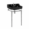 Burlington Edwardian 56cm Basin With Stand | Jet Black