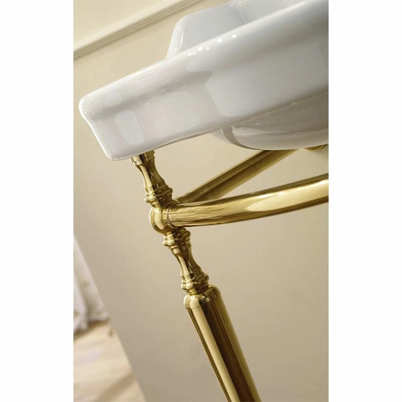 Palladio 150cm Double Console Basin On Metal Wash Stand | OFB 2 Palladio 150cm Double Console Basin On Metal Wash Stand | OFB - Image 2