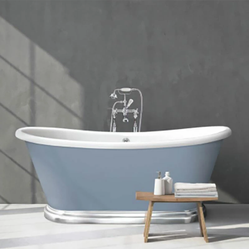 BC Designs Acrylic Boat Bath With Aluminium Plinth | OFB 1 BC Designs Acrylic Boat Bath With Aluminium Plinth | OFB