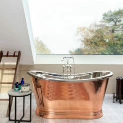 BC Designs Copper/Nickel Boat Bath | Old Fashioned Bathrooms