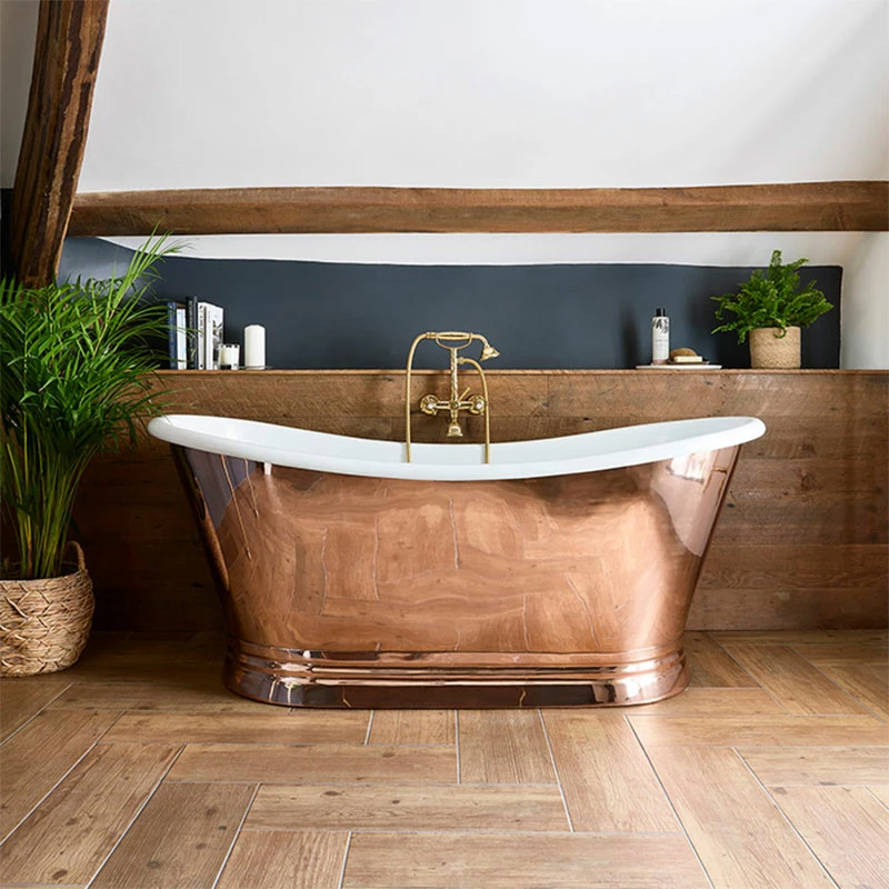 BC Designs Copper Boat Bath With Enamel Interior | Old Fashioned Bathrooms 1 BC Designs Copper Boat Bath With Enamel Interior | Old Fashioned Bathrooms