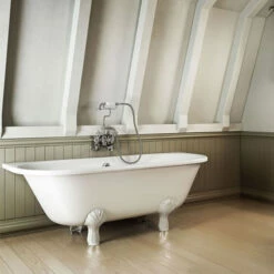 Burlington Avantgarde Back-to-wall 170cm Traditional Bath | Old Fashioned Bathrooms -Old Fashioned Bathrooms Sales burlington avantgarde 170cm back to wall bath classic white feet