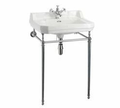 Burlington Edwardian Style 61cm Basin With Chrome Stand | OFB