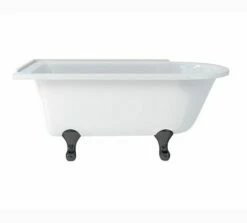 Burlington Hampton 150cm Left Handed Showering Bath With Standard Feet | Old Fashioned Bathrooms -Old Fashioned Bathrooms Sales burlington hampton showering 150cm bath lh 3