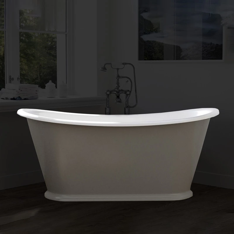 Hurlingham Caravel Bateau Cast Iron Bath 1675mm | Old Fashioned Bathrooms 1 Hurlingham Caravel Bateau Cast Iron Bath 1675mm | Old Fashioned Bathrooms
