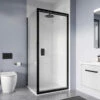 Crosswater 'Clear 6' Infold Door & (Optional) Side Panel - Matt Black Finish