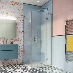 Crosswater Design 8 Hinged Door With Inline Panel & Optional Side Panel