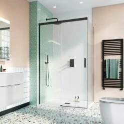 Crosswater 'Design 8' Single Sliding Door With & (Optional) Side Panel