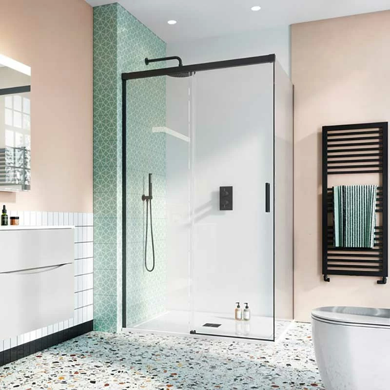 Crosswater 'Design 8' Single Sliding Door With & (Optional) Side Panel 1 Crosswater 'Design 8' Single Sliding Door With & (Optional) Side Panel