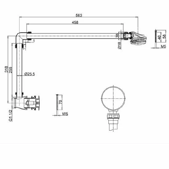Burlington Exposed Bath Overflow Click-clack Waste | OFB 2 Burlington Exposed Bath Overflow Click-clack Waste | OFB - Image 2