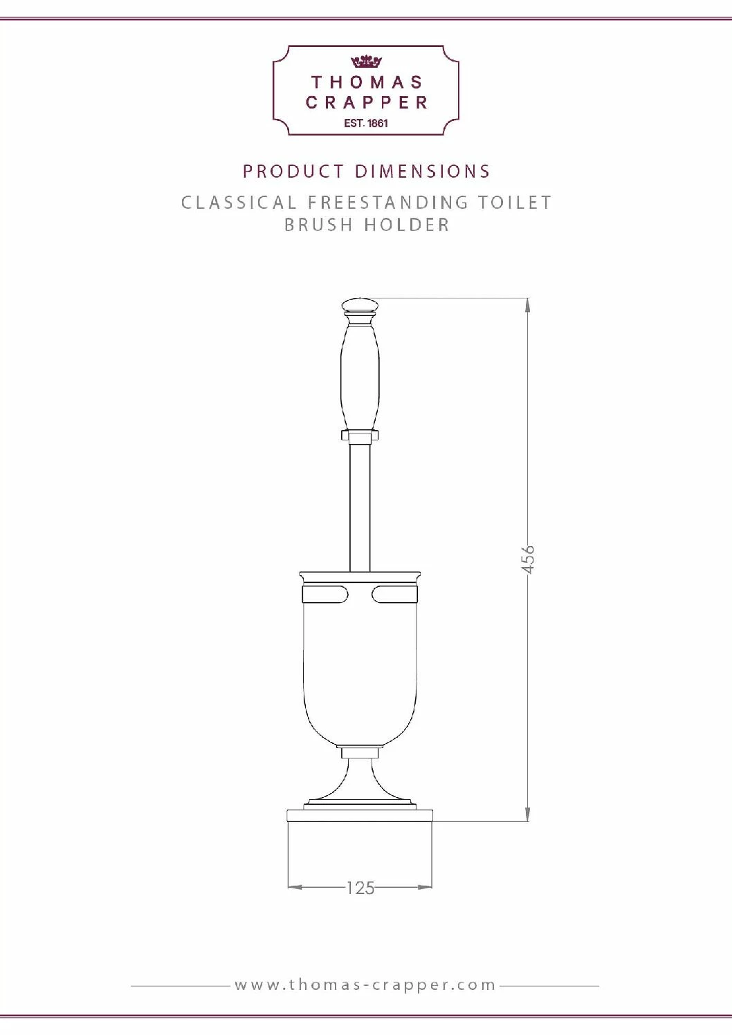 Thomas Crapper Classical Freestanding Toilet Brush Holder 4 Thomas Crapper Classical Freestanding Toilet Brush Holder - Image 4