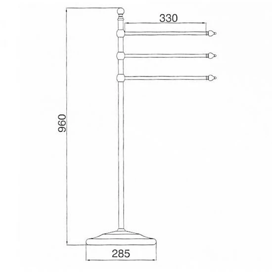 Flora Freestanding Towel Rail By Old Fashioned Bathrooms 2 Flora Freestanding Towel Rail By Old Fashioned Bathrooms - Image 2