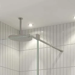 Crosswater 'Gallery 10' Corner With Fixed Deflector | 3 Finishes Available 8 Crosswater 'Gallery 10' Corner With Fixed Deflector | 3 Finishes Available -Old Fashioned Bathrooms Sales gallery 10 brushed stainless steel fixed deflector