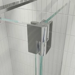 Crosswater 'Gallery 10' Glass Corner With Hinged Deflector | Suffolk 9 Crosswater 'Gallery 10' Glass Corner With Hinged Deflector | Suffolk -Old Fashioned Bathrooms Sales gallery 10 hinged deflector panel close up in w900 h900 2 1