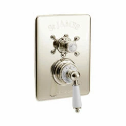 St James - 'Kit 4' Nickel Concealed Shower | Old Fashioned Bathrooms -Old Fashioned Bathrooms Sales nickel concealed shower 1 valve 2